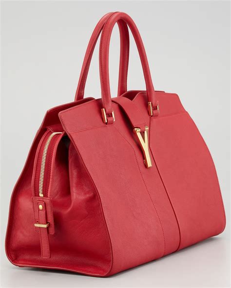 ysl bag rossa|Y TOTE IN LEATHER .